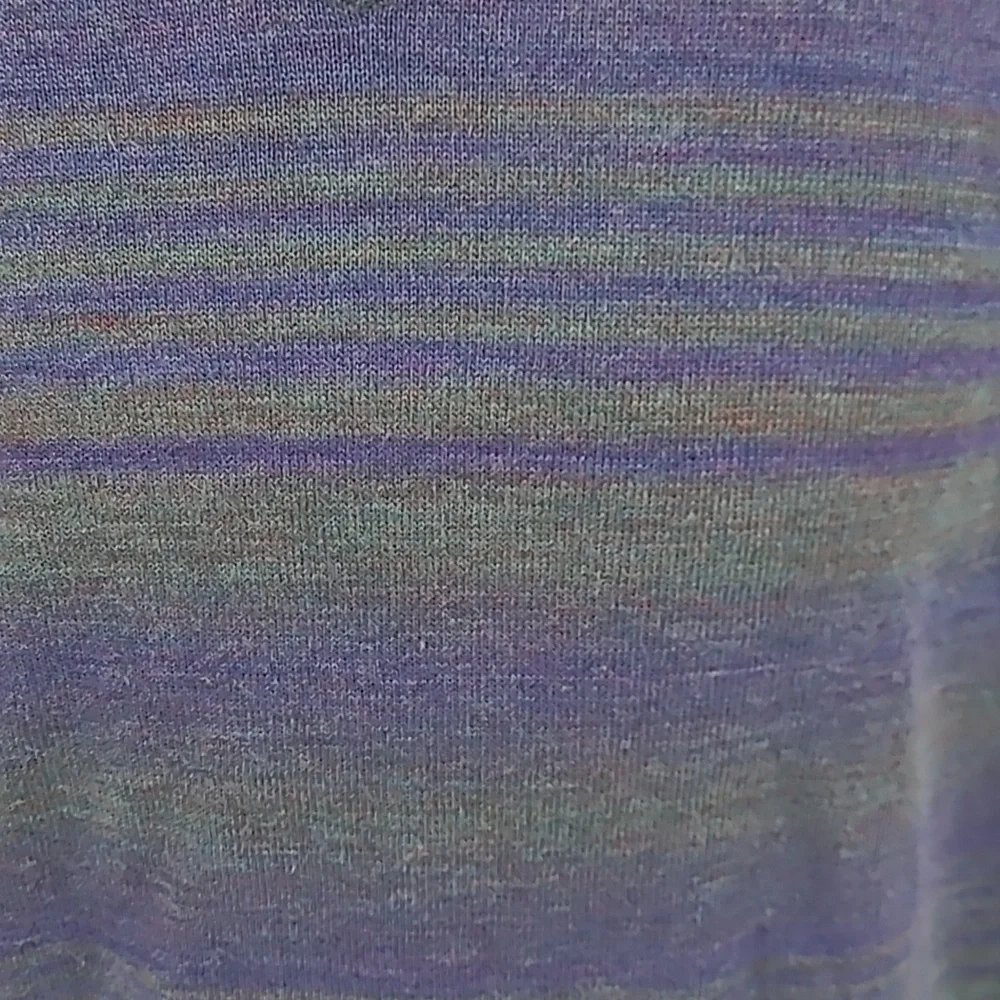 Bugatchi Gradient Striped V Neck Wool Sweater‎ Men's Size XLarge